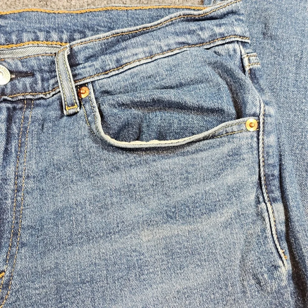 Levi's 505 Mens 34x29 (34x30 Tag) Regular Fit Straight Leg Blue Denim Jeans Work